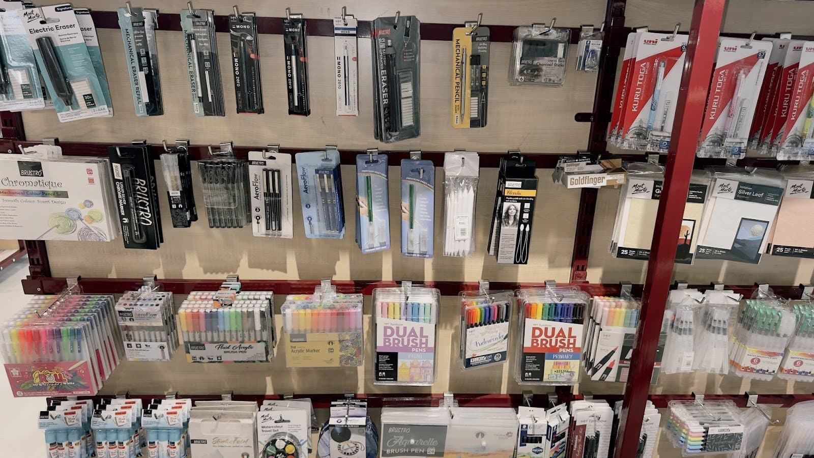 Wall of pens and markers at Charco
